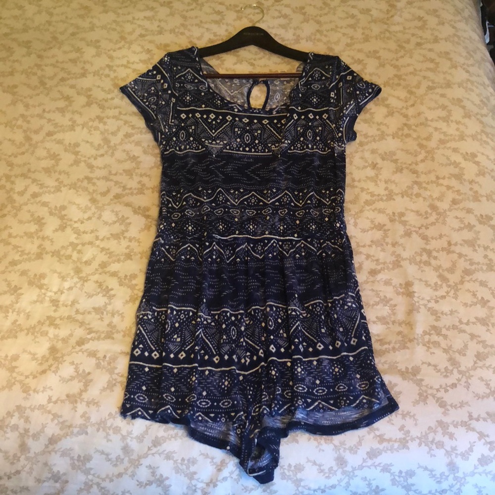 Blue patterned romper from Forever 21